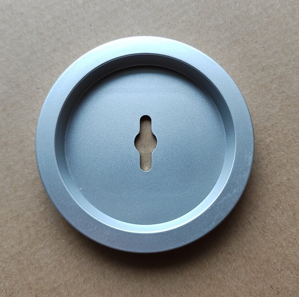 Doppelbartschloss Rosette silber